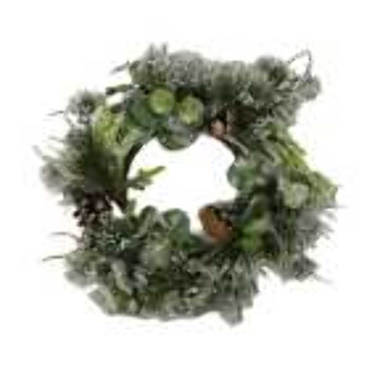 Ghirlanda in plastica verde tondo cm ø25