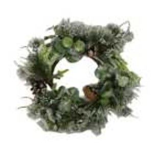 Ghirlanda in plastica verde tondo cm ø25