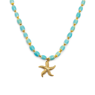 Collana Ariel Colors Acciao Placcato Oro