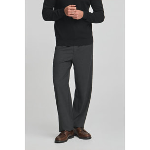 Pantalón chino gris oscuro para hombre de corte regular con detalles Polo Club