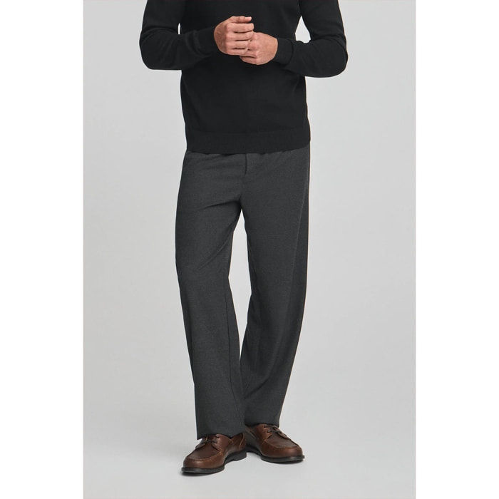 Pantalón chino gris oscuro para hombre de corte regular con detalles Polo Club