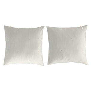 2 Fundas de almohada 50x50 cm lino ZAIDIN - 100% algodón -