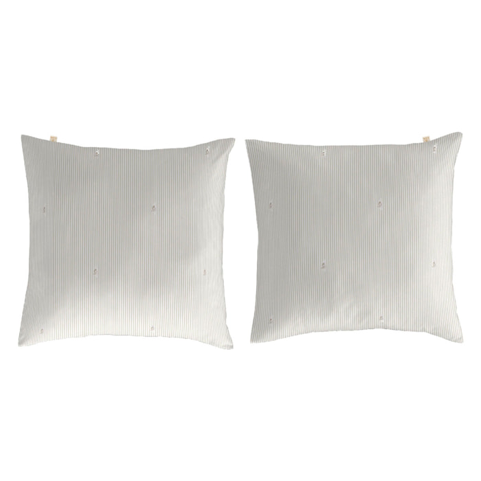 2 Fundas de almohada 50x50 cm lino ZAIDIN - 100% algodón -
