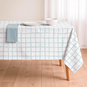 Nappe anti-taches LEONARDO BLEU - en 100 % coton