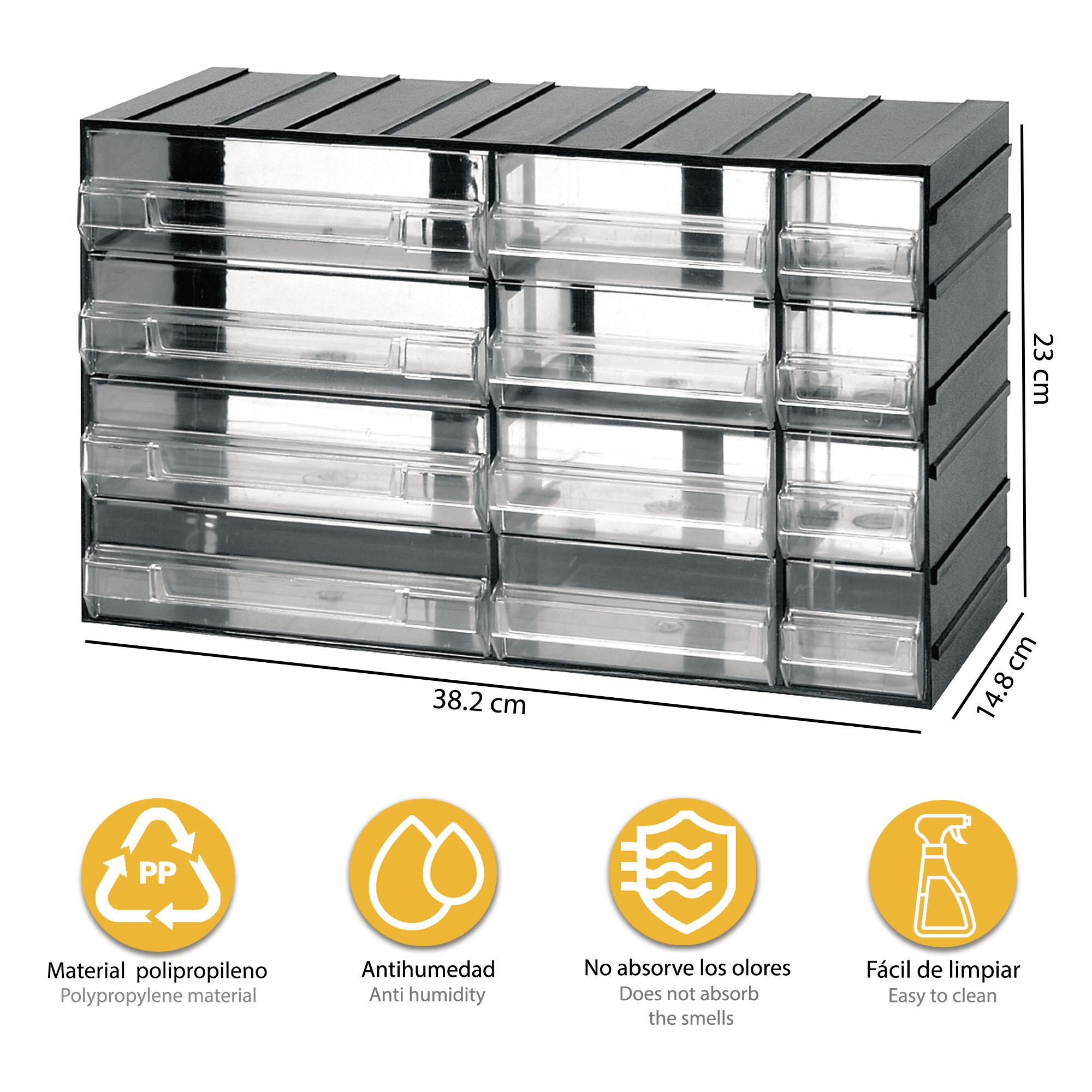 Unidad de almacenamiento modular con 12 cajones, Artplast