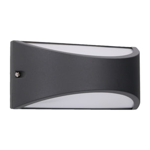 FORLIGHT Kapa aplique empotrable de pared exterior con luz led blanco neutro 4000K en color gris