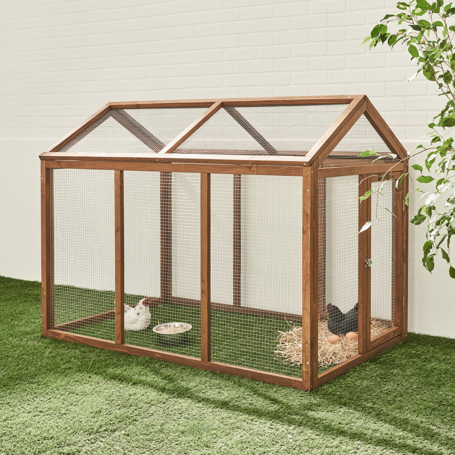 Enclos/extension pour poulailler 6 poules bois de sapin CHABO
