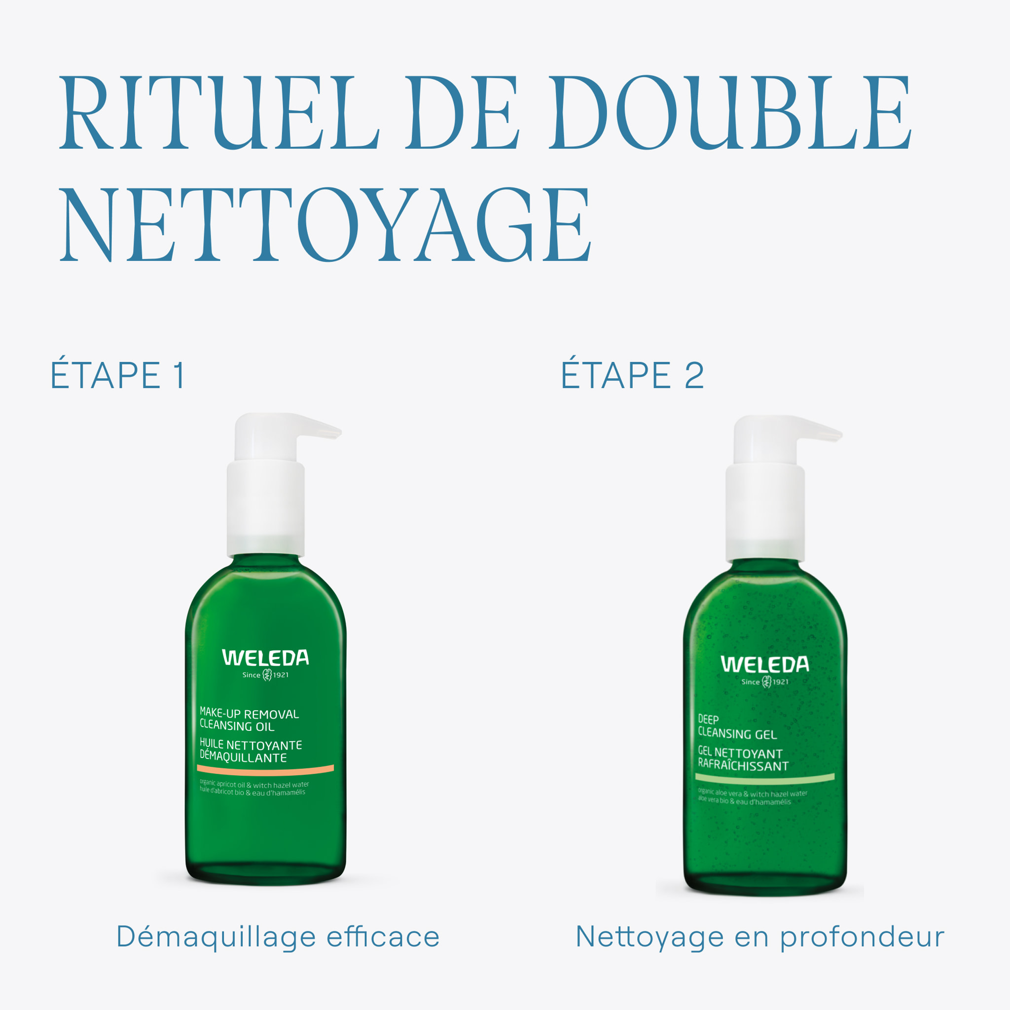 WELEDA - Duo  Huile nettoyante démaquillante 2*150ml