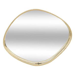 Set de 3 plateaux en métal L23,5/27/30cm doré