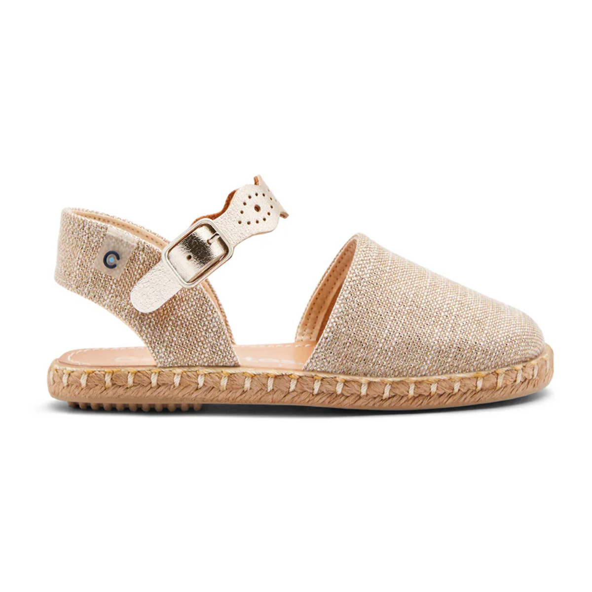 Conguitos - Sandali estivi in juta con zeppa per bambina comodi