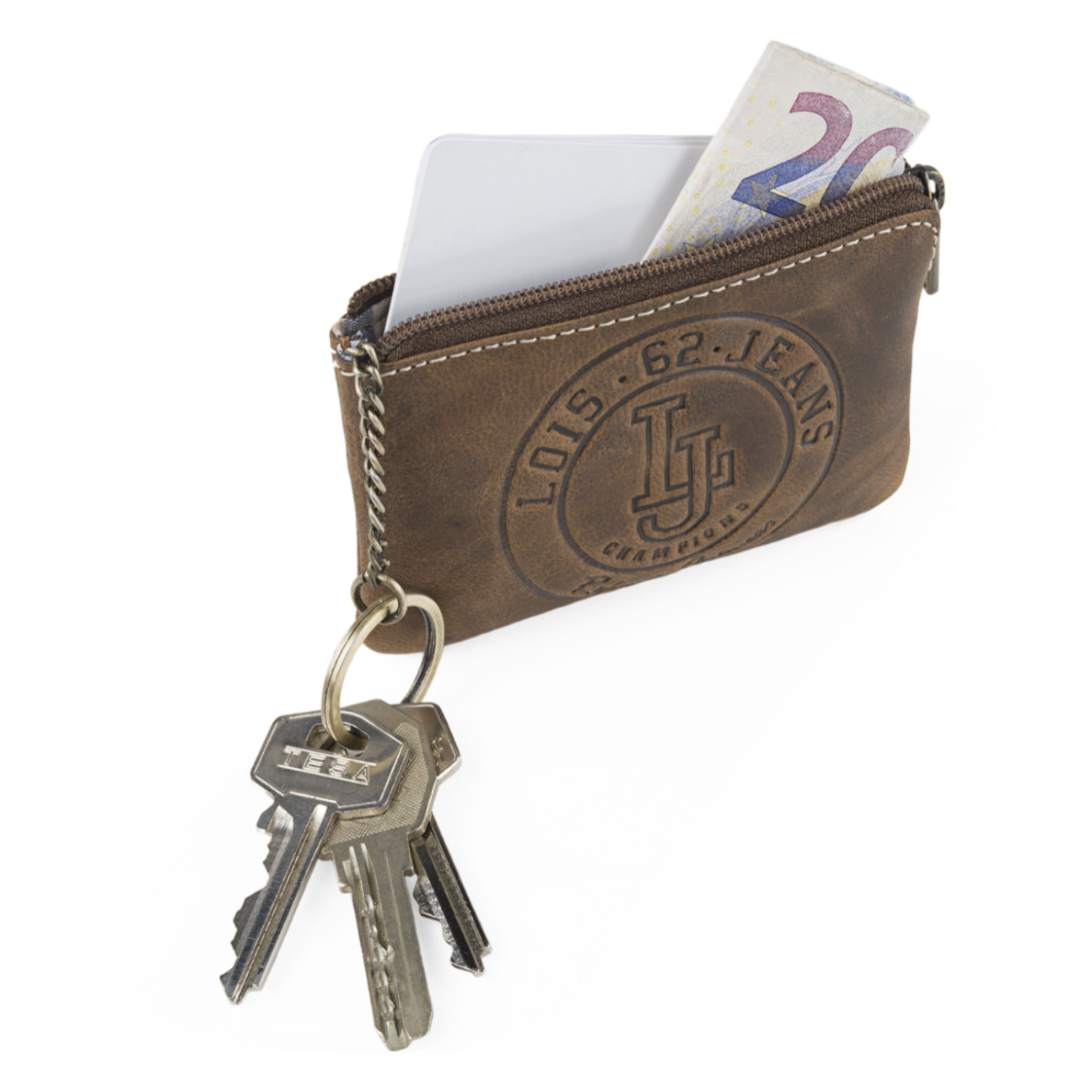 Monedero Piel Hombre Lois Brock Marron