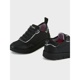 SLIP ON MUJER P05 DE NAILON PIEL Y PIEL EFECTO ESPEJO NEGRO