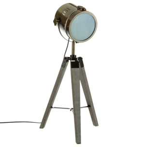 Lampe trépied "Ebor" cuivre H68cm