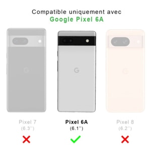 Coque Google Pixel 6A Antichoc coins renforcés Silicone + 2 Vitres en verre trempé Protection écran