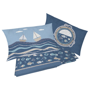 Completo letto oceano blu