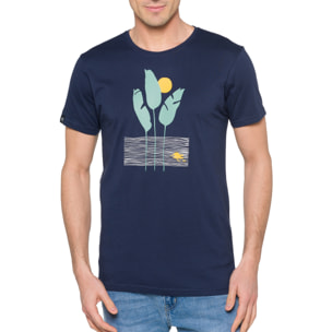 T-shirt in cotone 150 gr Lagoon Hot Buttered Blu Navy.