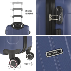 Juego De Maletas Rígidas Abs Itaca Havel Azul Vaquero