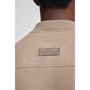 Chaqueta Carnegie camel con logo Polo Club