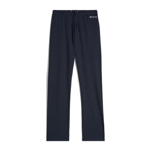 Pantaloni in cotone regular fit vita alta con coulisse