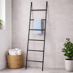 Toallero Escalera 6 Niveles Acero Negro