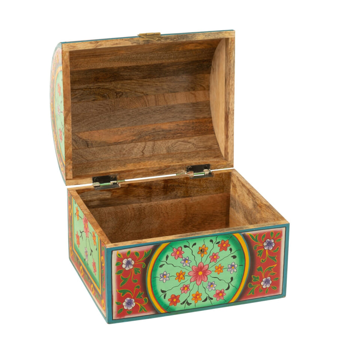 J-Line boîte Rectangle Mumbai - bois - multicolore