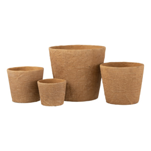 J-Line pot de fleurs - ciment - naturel - Ø 26 cm - 2 pcs