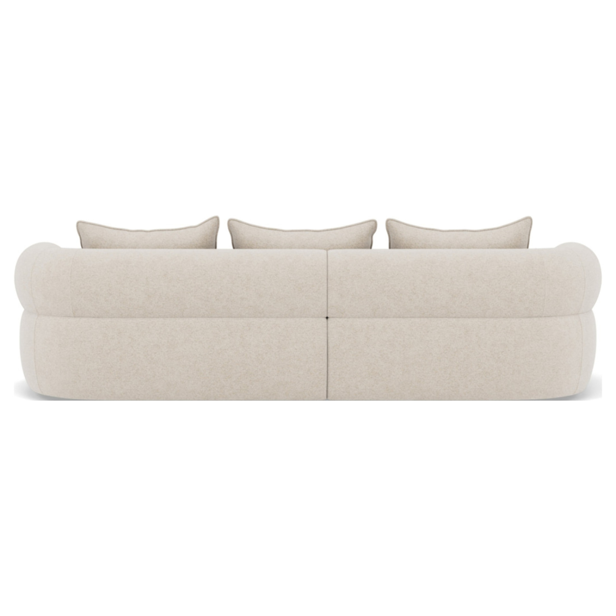 Angela - canapé d'angle gauche 4 places en velours texturé - Beige