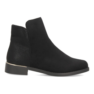 Botines casuales de mujer con talón brillante.