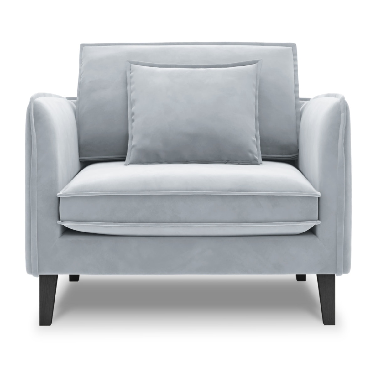 Fauteuil xl "Provence" en velours bleu clair