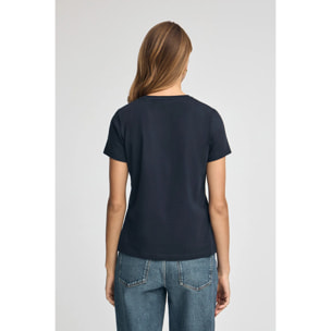 Camiseta azul marino de manga corta con brillantes Polo Club