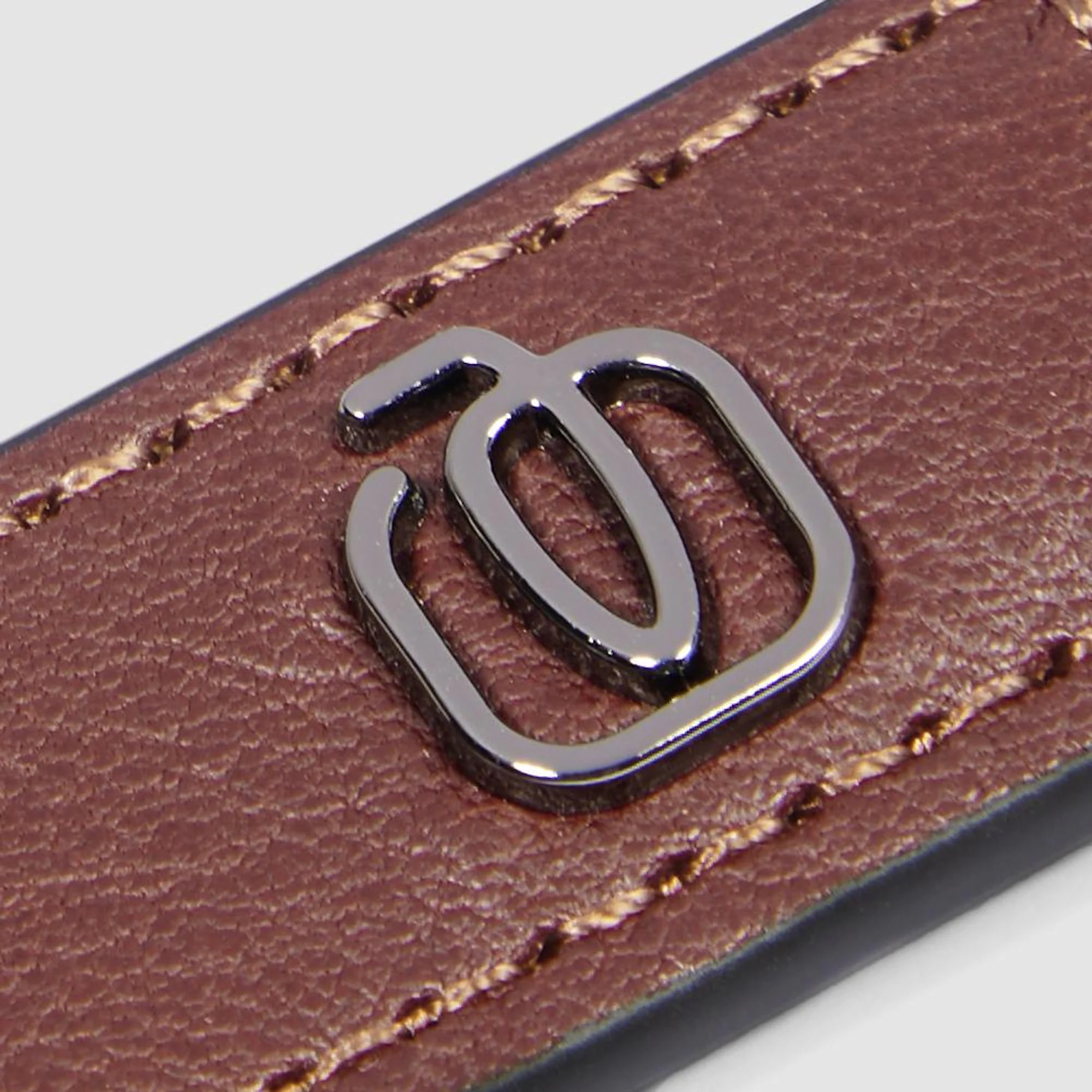 Piquadro Portachiavi in pelle a due anelle