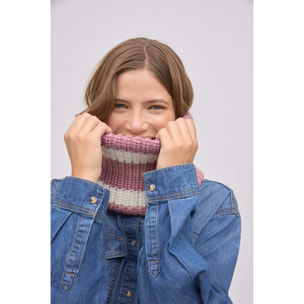 Colletto in maglia a righe