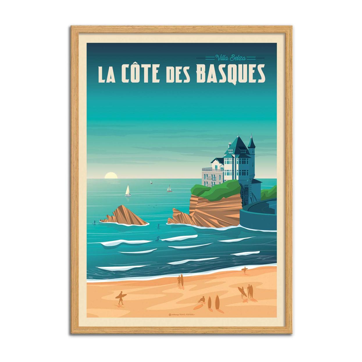 Art-Poster - Biarritz - Olahoop Travel Posters - 50 x 70 cm