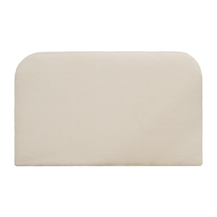 Tête de lit déhoussable en bouclé blanc en différentes tailles