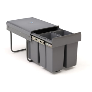 Poubelle tiroir 3 compartiments spéciale tri 31L