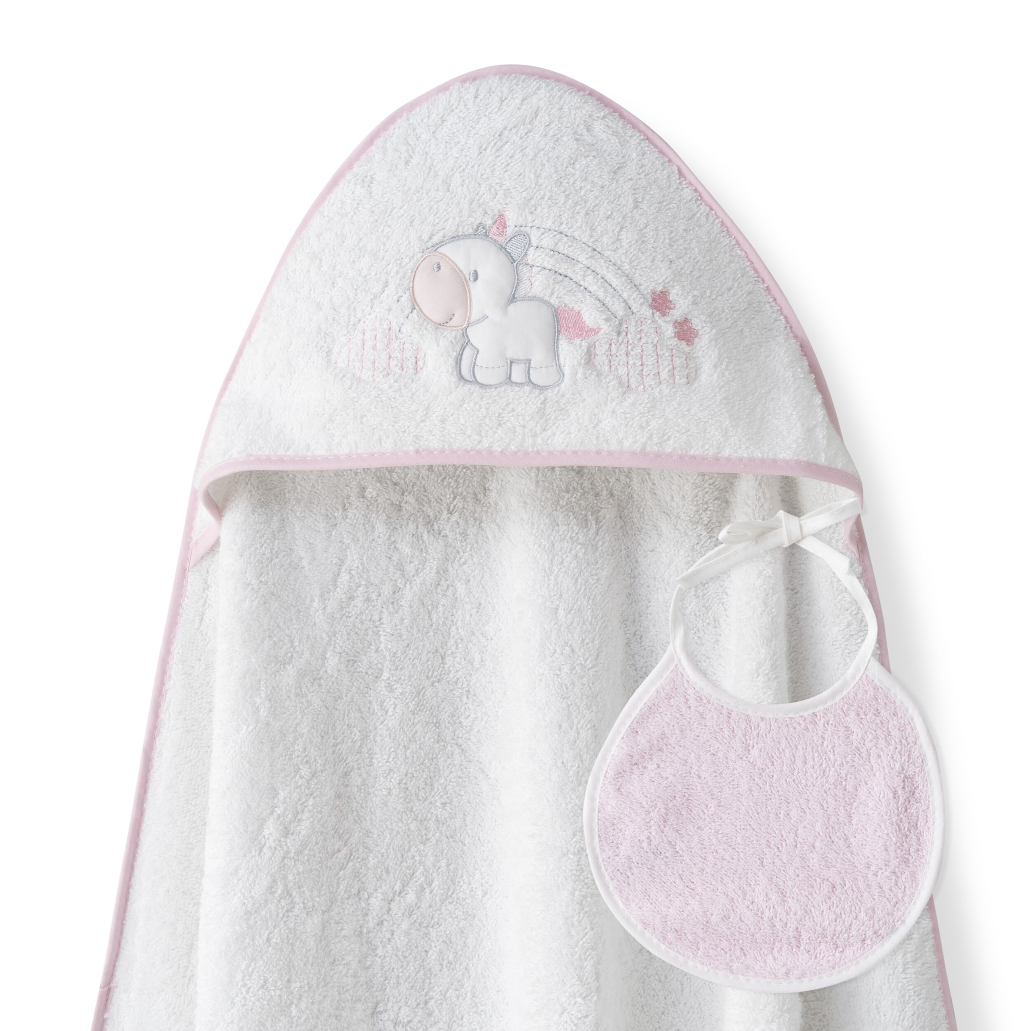 Set Capa de Baño Unicornio Nubes con Babero