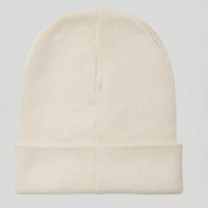 Gorro beige de lana unisex con detalle Polo Club