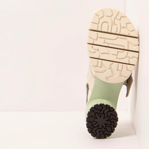 Sandalias con tacón 1922 NAPPA SHINNY CREAM/ MALIBU color Cream