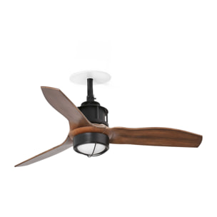 JUST FAN S RECESSED Ventilateur noir/noyer 3000K