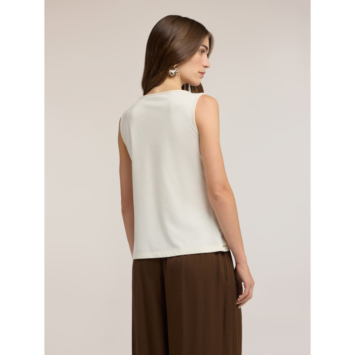 Motivi - Top full paillettes - Beige