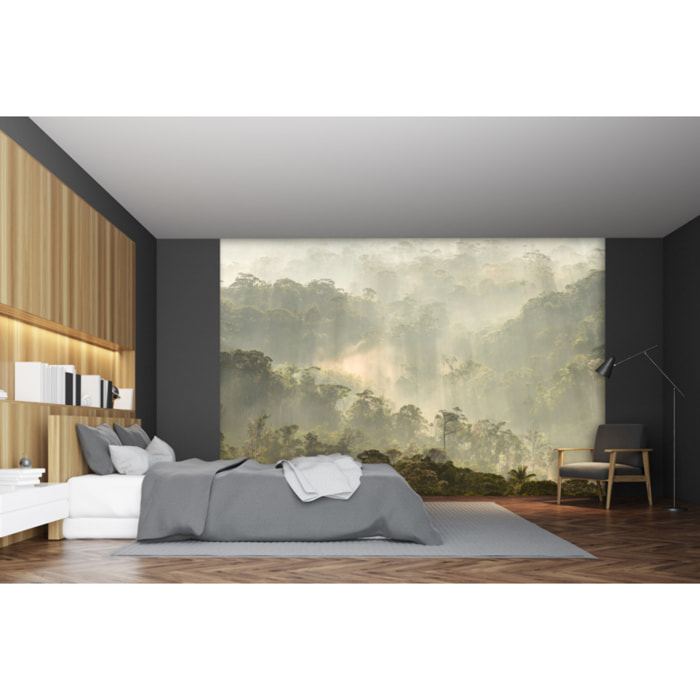 Papier peint panoramique Misty Forest - Une qualité exceptionnelle pour un voyage visuel unique