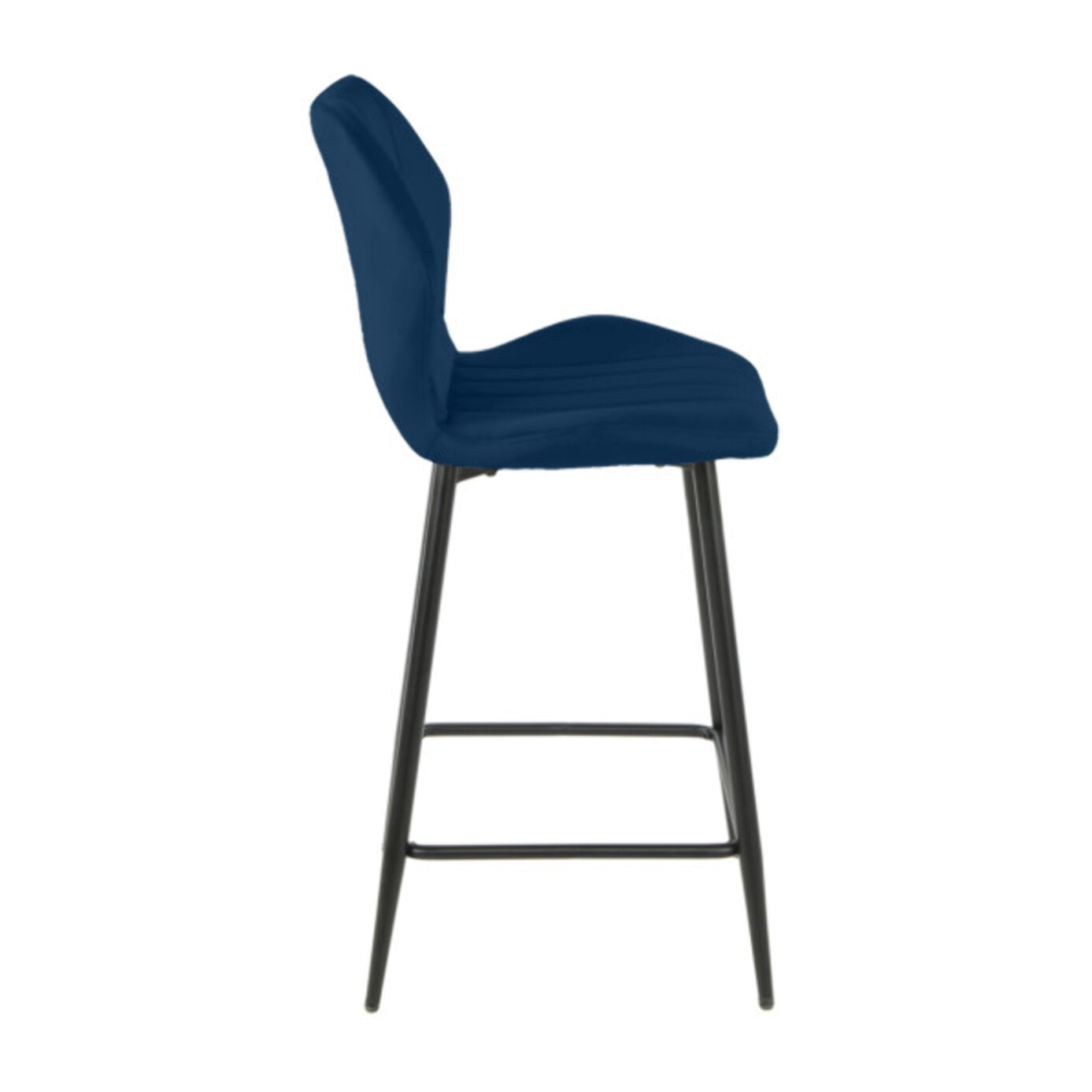 Chaise haute en velours capitonné avec dossier - 3 coloris - VICTOR