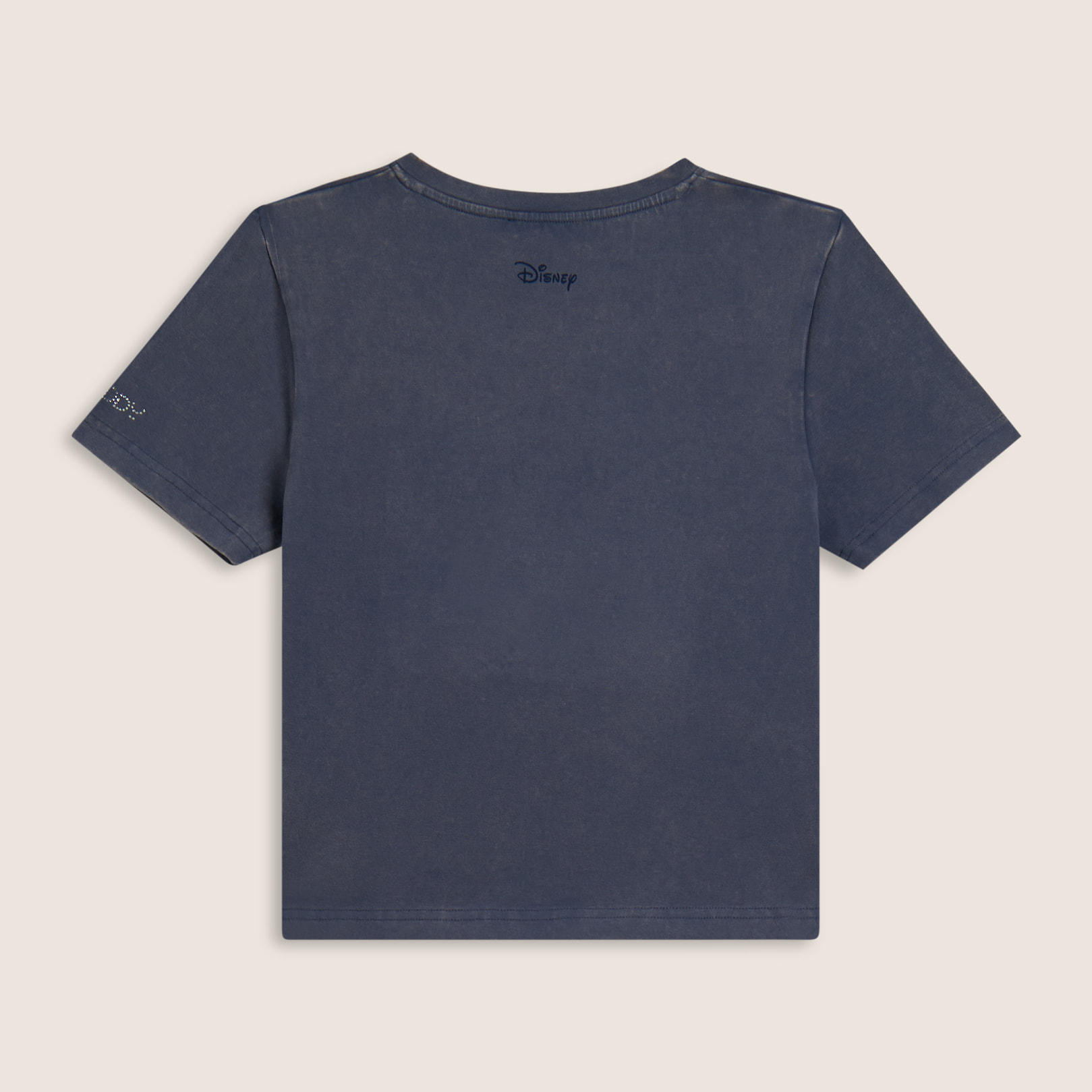 T-shirt cropped da donna con Mickey Mouse in strass