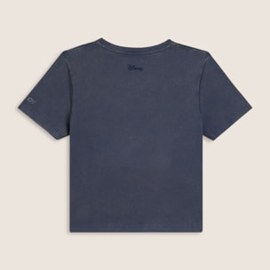 T-shirt cropped da donna con Mickey Mouse in strass