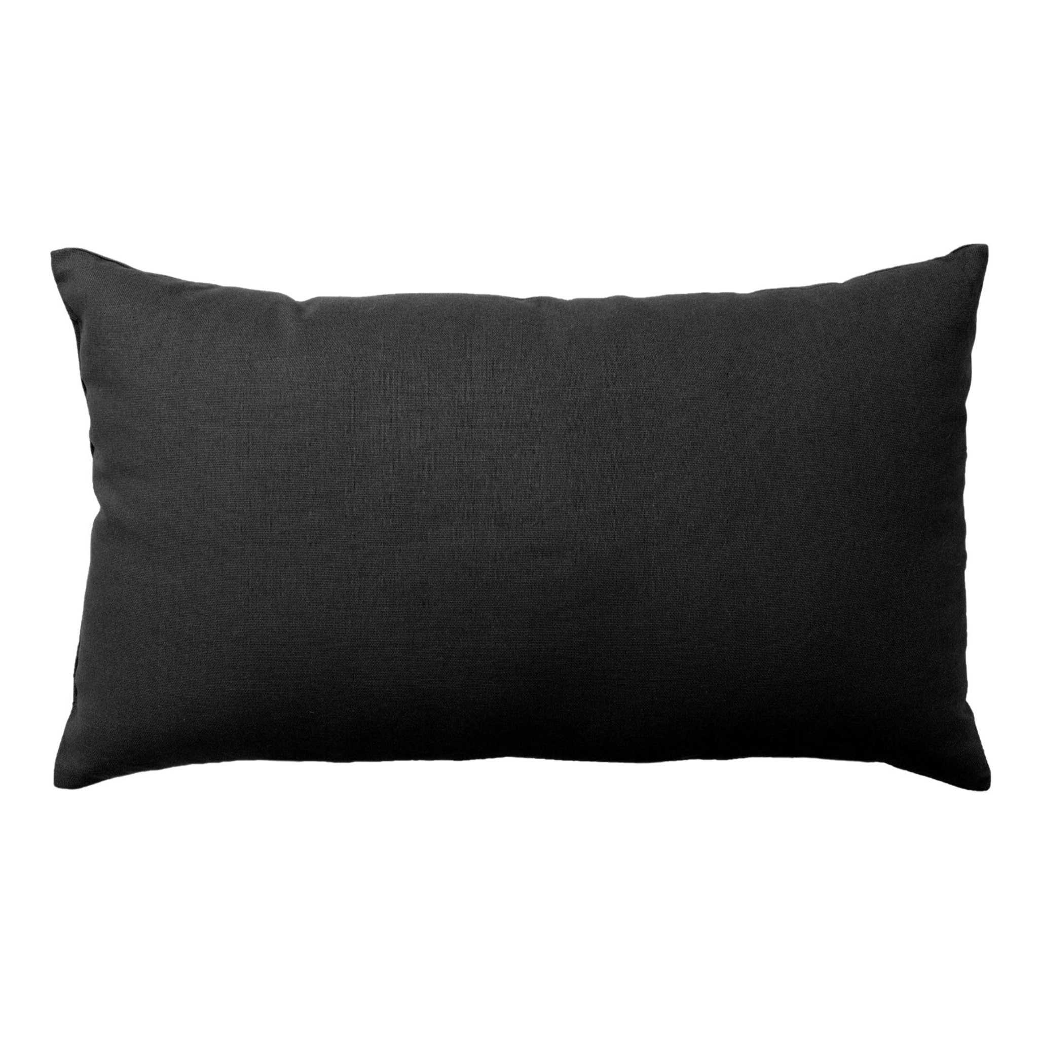 Coussin non déhoussable en coton uni - Gris anthracite
