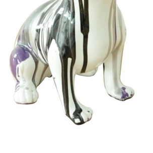 Statuette chien chihuahua gris en résine H30cm - KIKI