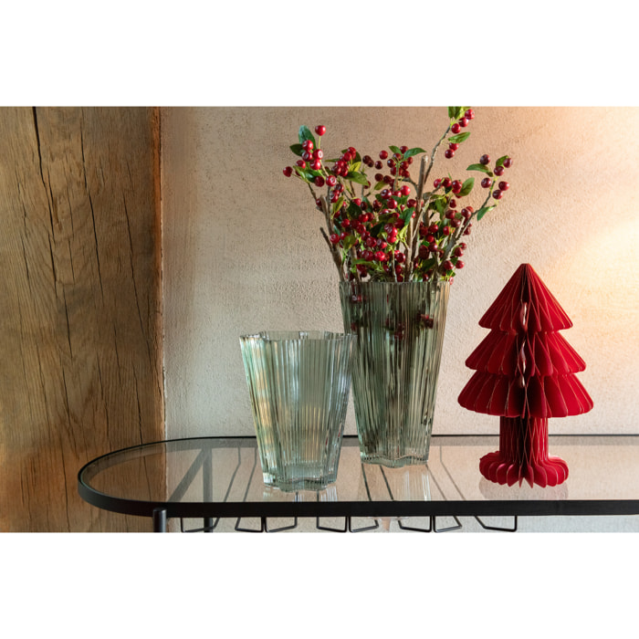 J-Line décoration sapin de Noël Pliable - papier - rouge - small