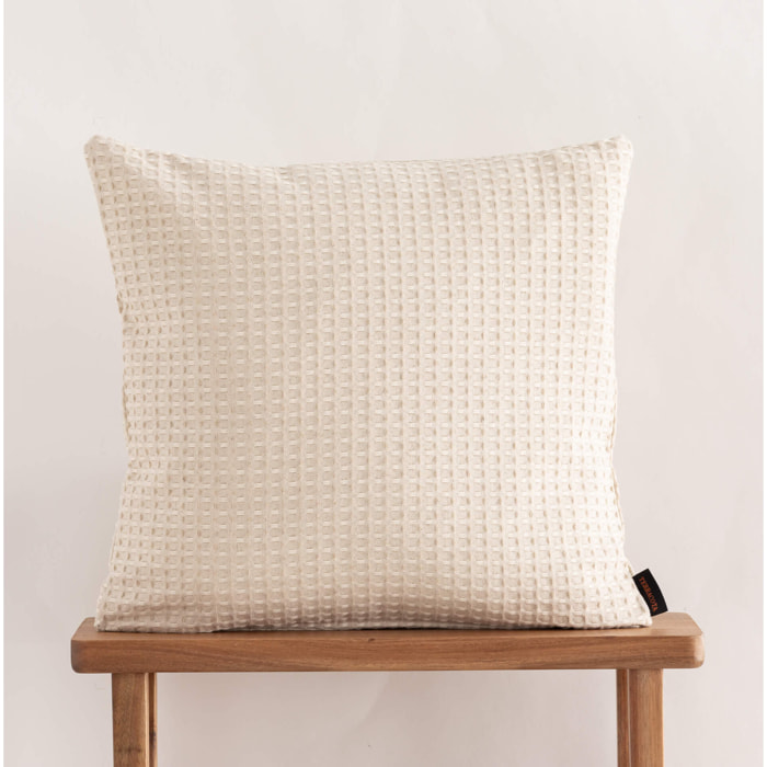 Housse de coussin jacquard 50x50 cm Sax Lin
