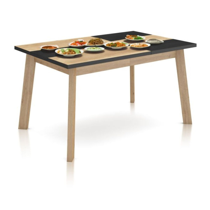 Mesa de comedor Naira 140 Roble Negro Roble
