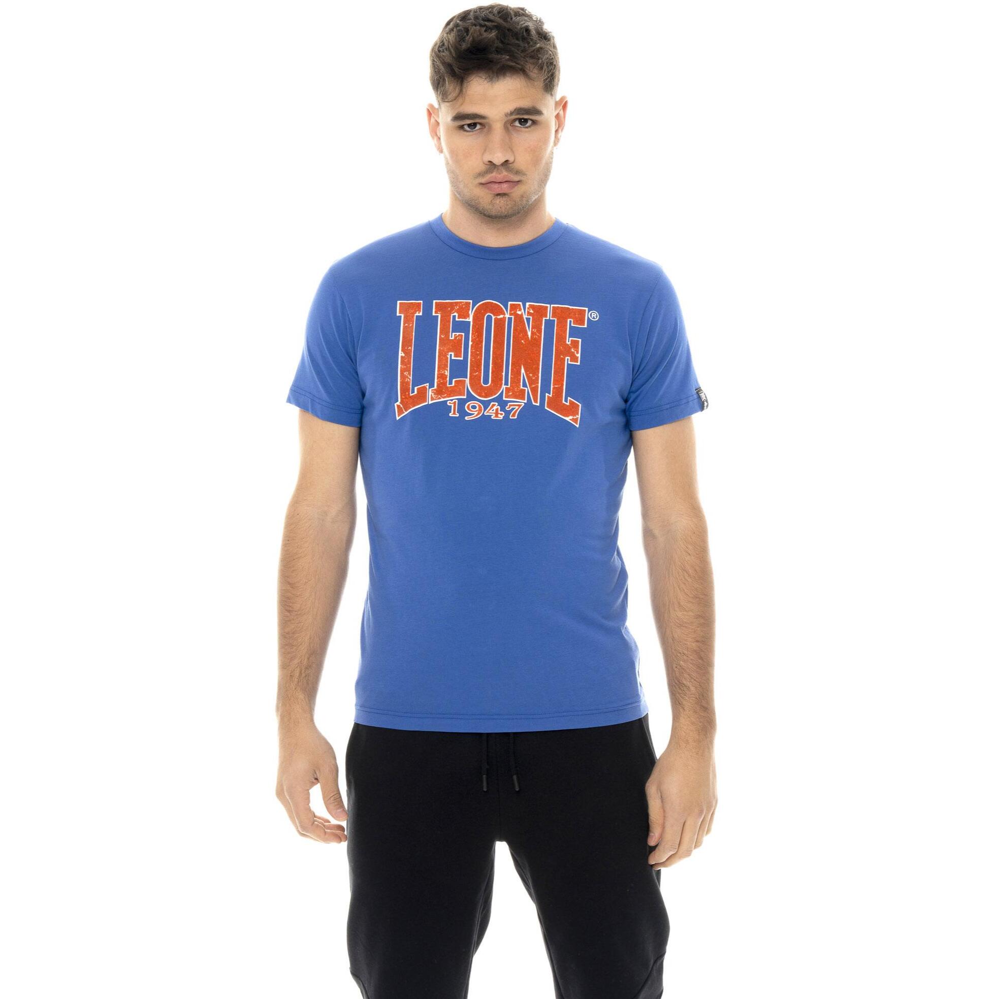 T-shirt uomo a manica corta in cotone, stampa flock Leone 1947 New Era